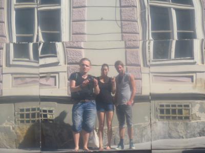 Martin, Katja and Falko visiting Graz